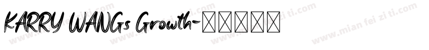 KARRY WANGs Growth字体转换